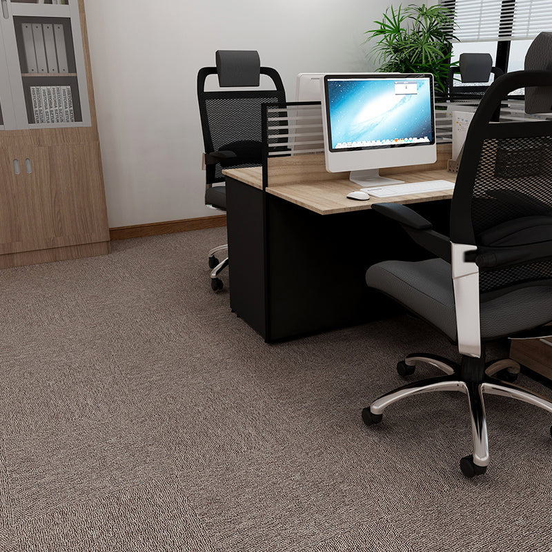Indoor Carpet Tile Non-Skid Glue Down Install Carpet Tiles with Waterproof Black-Apricot Asphalt Clearhalo 'Carpet Tiles & Carpet Squares' 'carpet_tiles_carpet_squares' 'Flooring 'Home Improvement' 'home_improvement' 'home_improvement_carpet_tiles_carpet_squares' Walls and Ceiling' 7044137