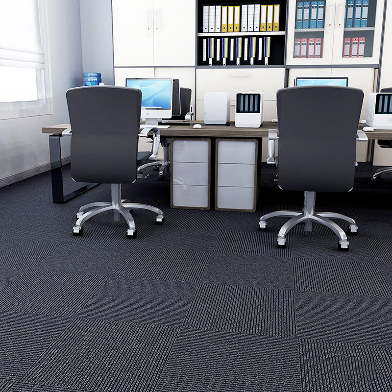 Indoor Carpet Tile Non-Skid Glue Down Install Carpet Tiles with Waterproof Coffee-White Asphalt Clearhalo 'Carpet Tiles & Carpet Squares' 'carpet_tiles_carpet_squares' 'Flooring 'Home Improvement' 'home_improvement' 'home_improvement_carpet_tiles_carpet_squares' Walls and Ceiling' 7044135