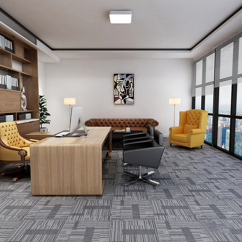 Indoor Carpet Tile Non-Skid Glue Down Install Carpet Tiles with Waterproof Khaki Clearhalo 'Carpet Tiles & Carpet Squares' 'carpet_tiles_carpet_squares' 'Flooring 'Home Improvement' 'home_improvement' 'home_improvement_carpet_tiles_carpet_squares' Walls and Ceiling' 7044140