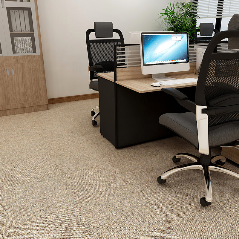 Indoor Carpet Tile Non-Skid Glue Down Install Carpet Tiles with Waterproof Tan Asphalt Clearhalo 'Carpet Tiles & Carpet Squares' 'carpet_tiles_carpet_squares' 'Flooring 'Home Improvement' 'home_improvement' 'home_improvement_carpet_tiles_carpet_squares' Walls and Ceiling' 7044138