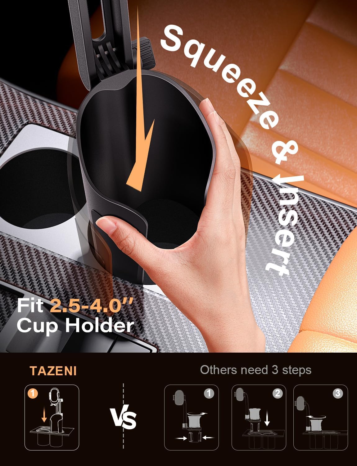 Car Mount for Phone with Cup Holder Attachment