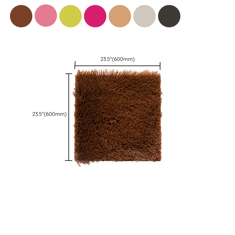 Solid Color Shag Basic Carpet Tiles Square Bedroom Carpet Tiles