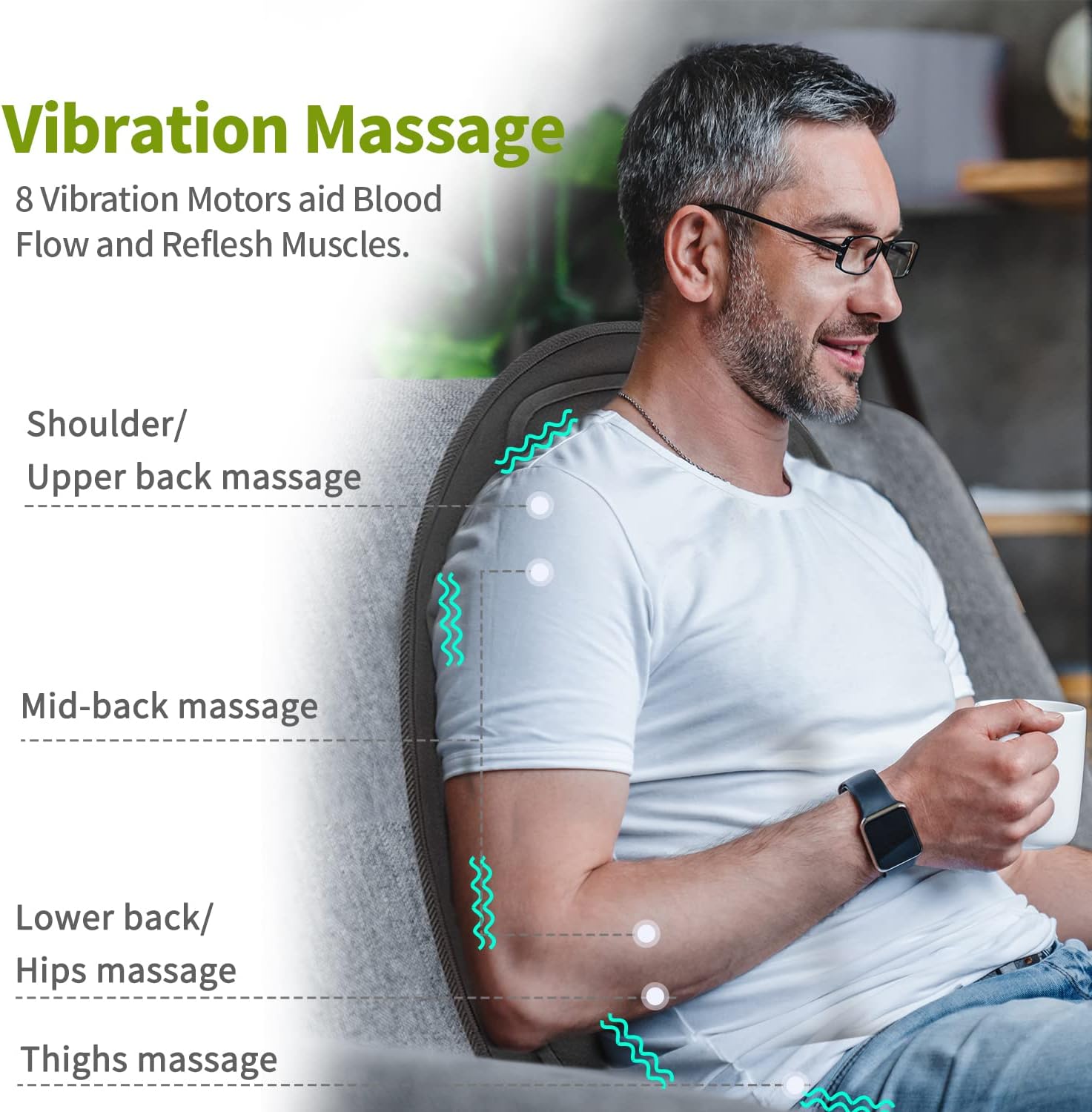 Ultimate Comfort Massage Cushion with Heat for Car and Home