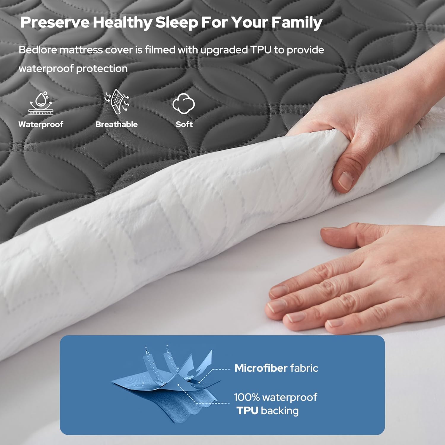 Waterproof Mattress Protector with Deep Pockets – Soft, Breathable Cover