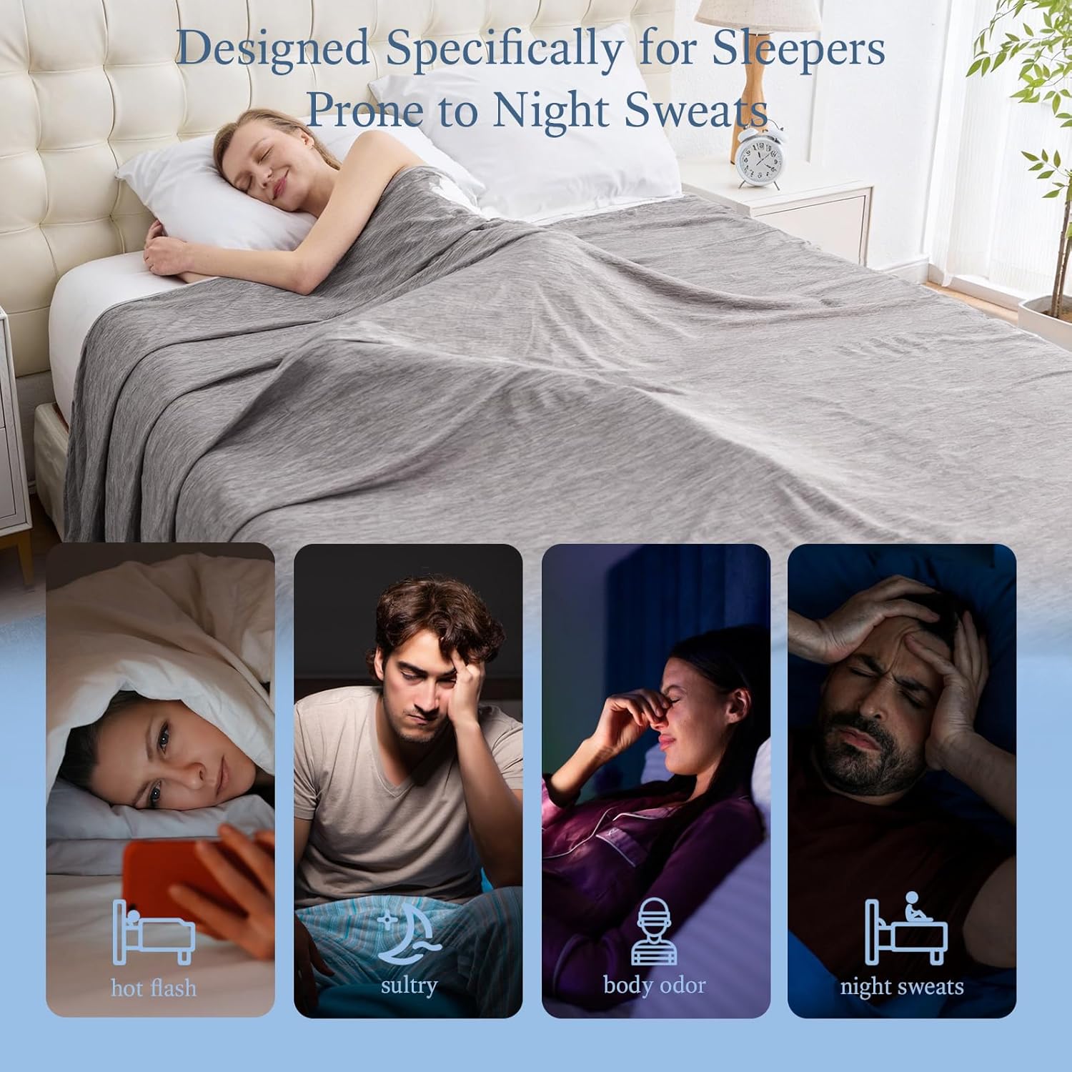 Lightweight Cooling Blanket – Breathable Soft Fabric for Warm Sleepers