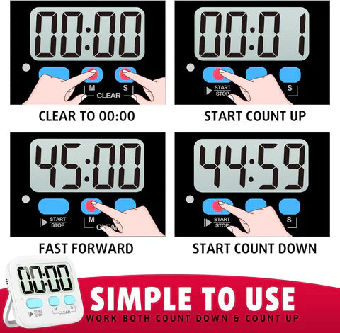 2-Pack Large Display Digital Cooking Timer