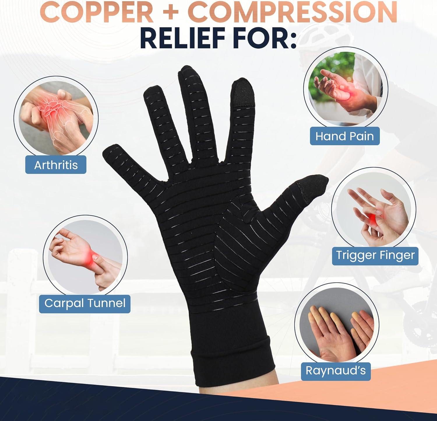ComfortFit Relief Gloves for Hand Pain Management