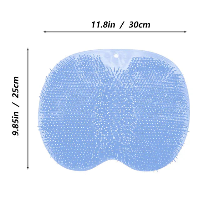 Hands-Free Silicone Mat for Foot Cleaning with Suction Cups