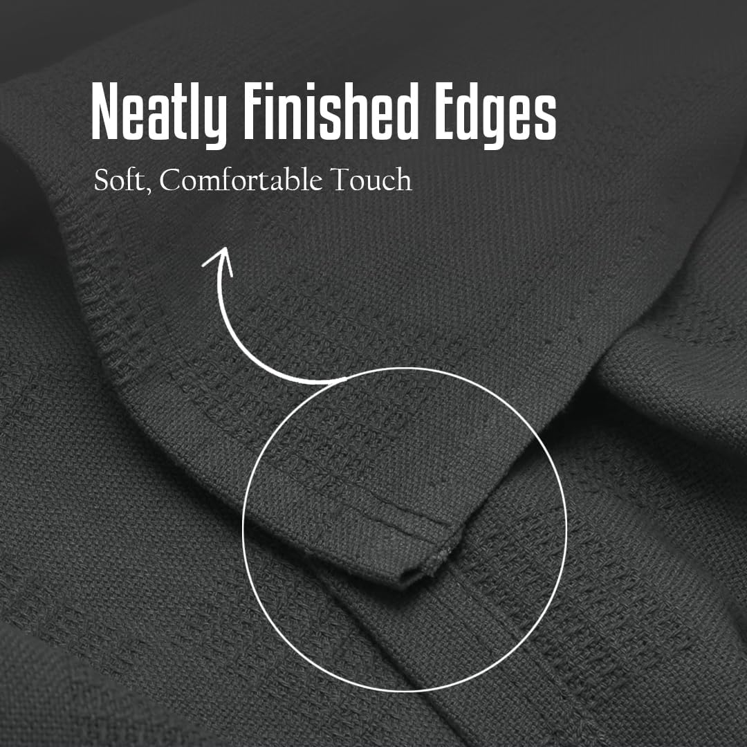 Lightweight Grey Cotton Blanket - 350 GSM Soft and Breathable Comfort