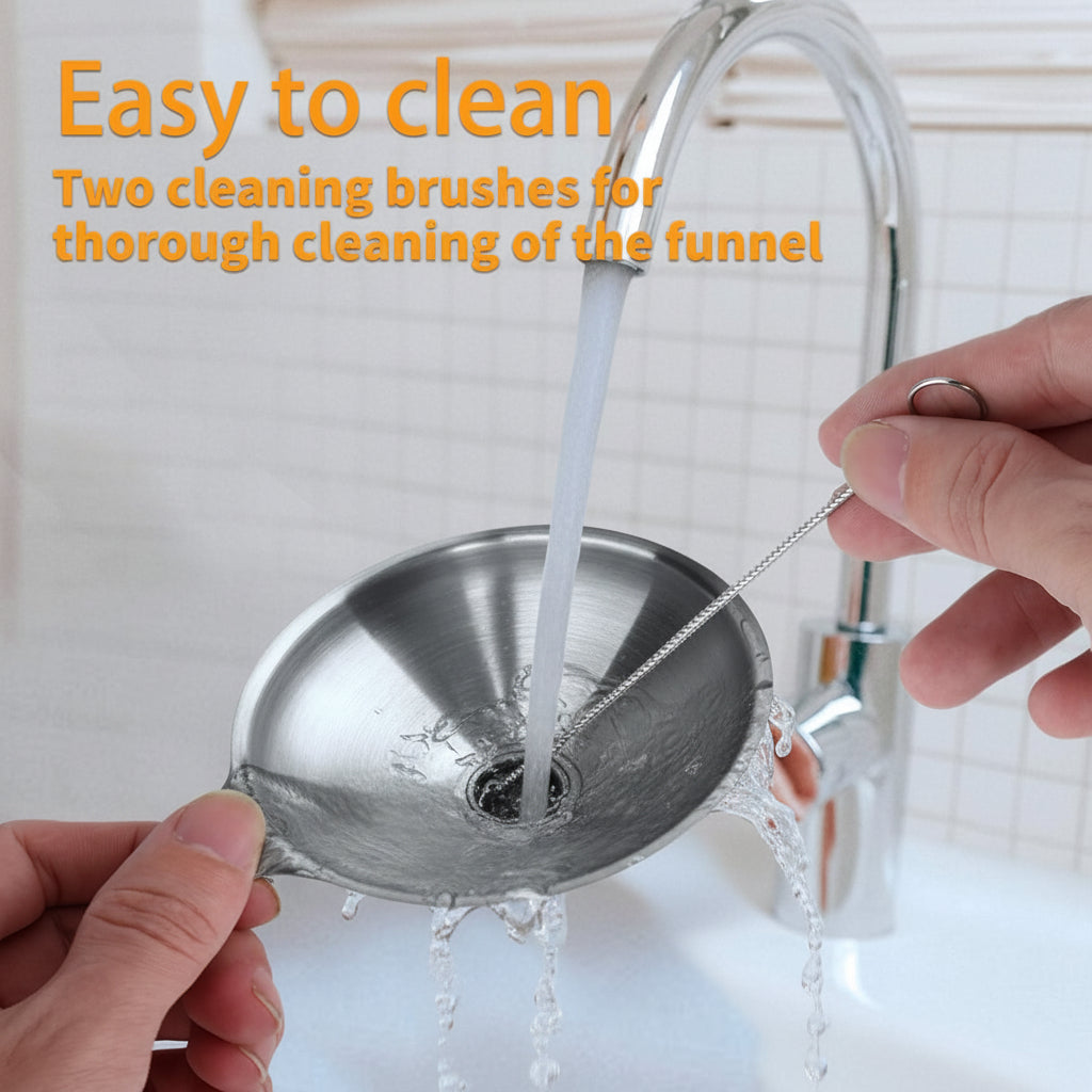 Essential Stainless Steel Funnel Set for Easy Pouring