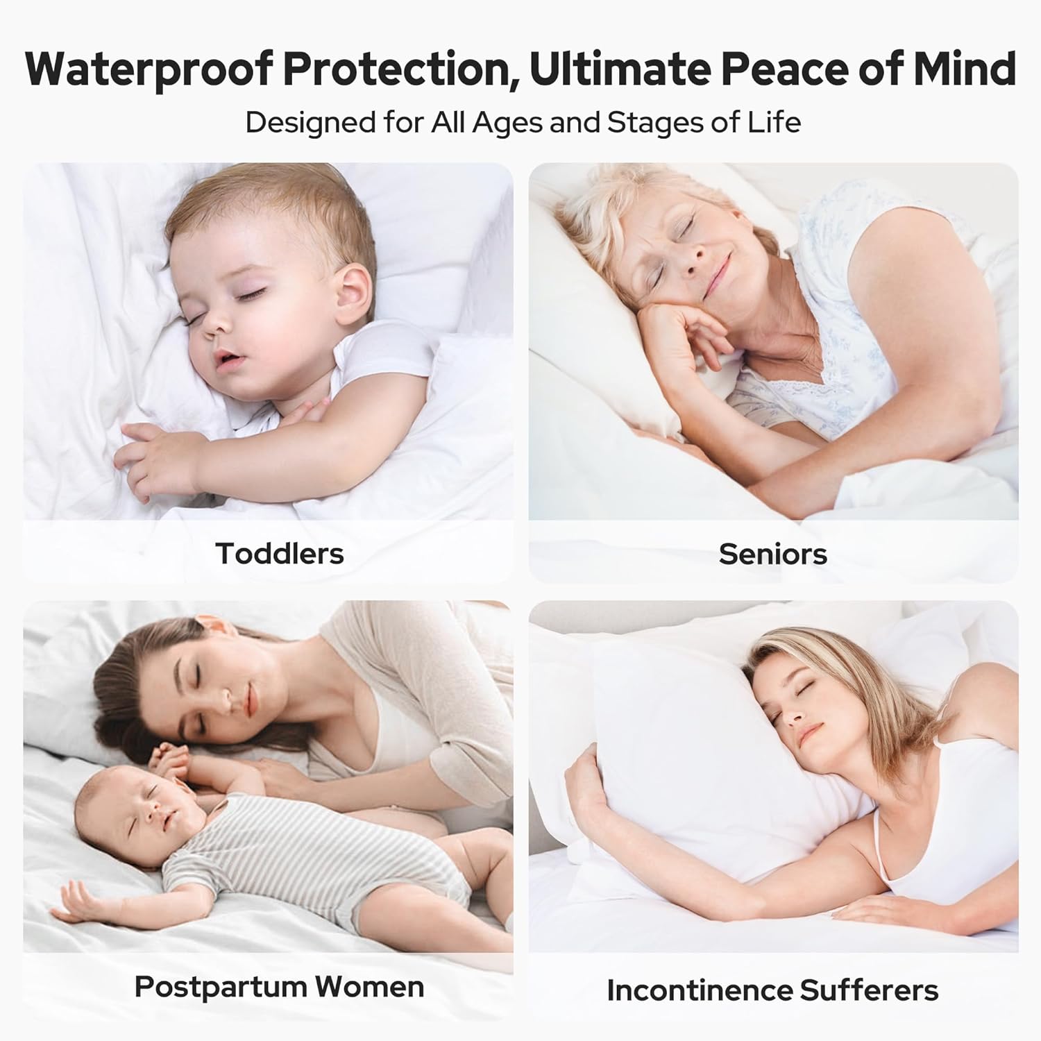 Waterproof Mattress Protector with Deep Pocket - Breathable and Silent