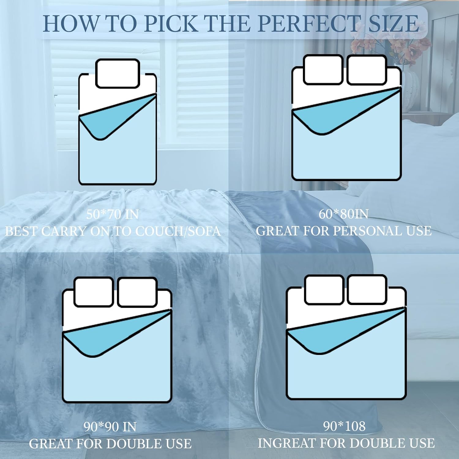 Cooling Blanket with Heat-Absorbing Material | Soft, Breathable Design for All-Year Use