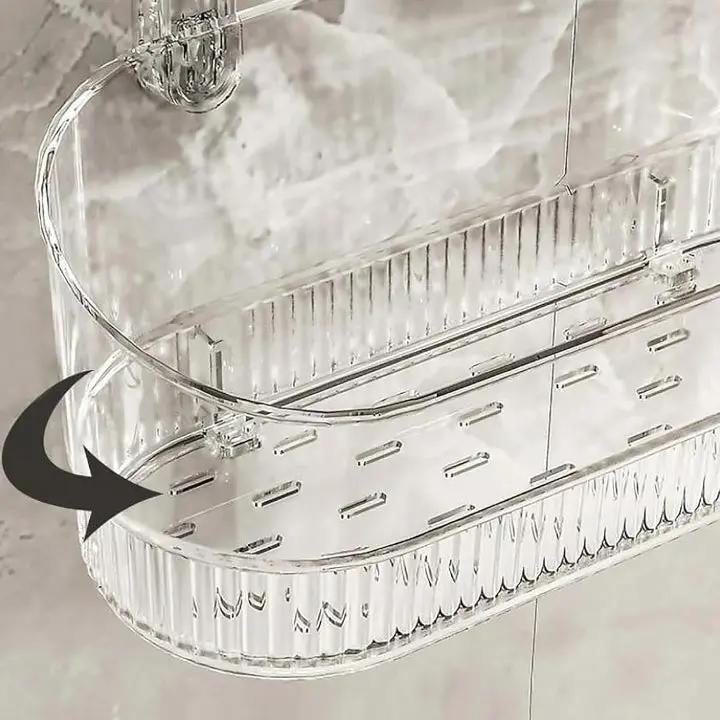 Suction Cup Wall Shelf – Stylish Storage Solution for Kitchen & Bathroom