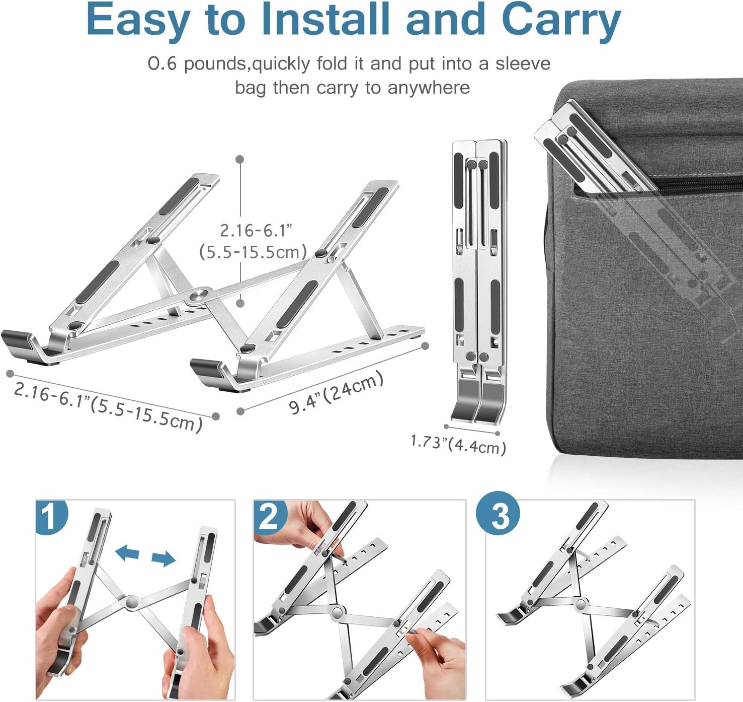 Portable Laptop Holder – Foldable Design for Easy Storage