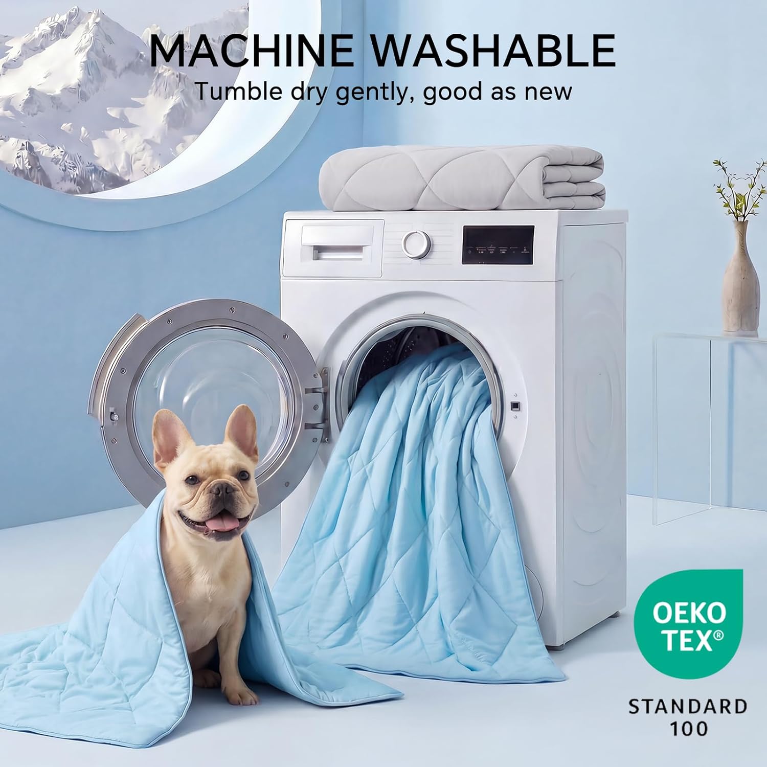 Cooling Dog Blanket for Small & Medium Dogs | Washable Comfort Mat