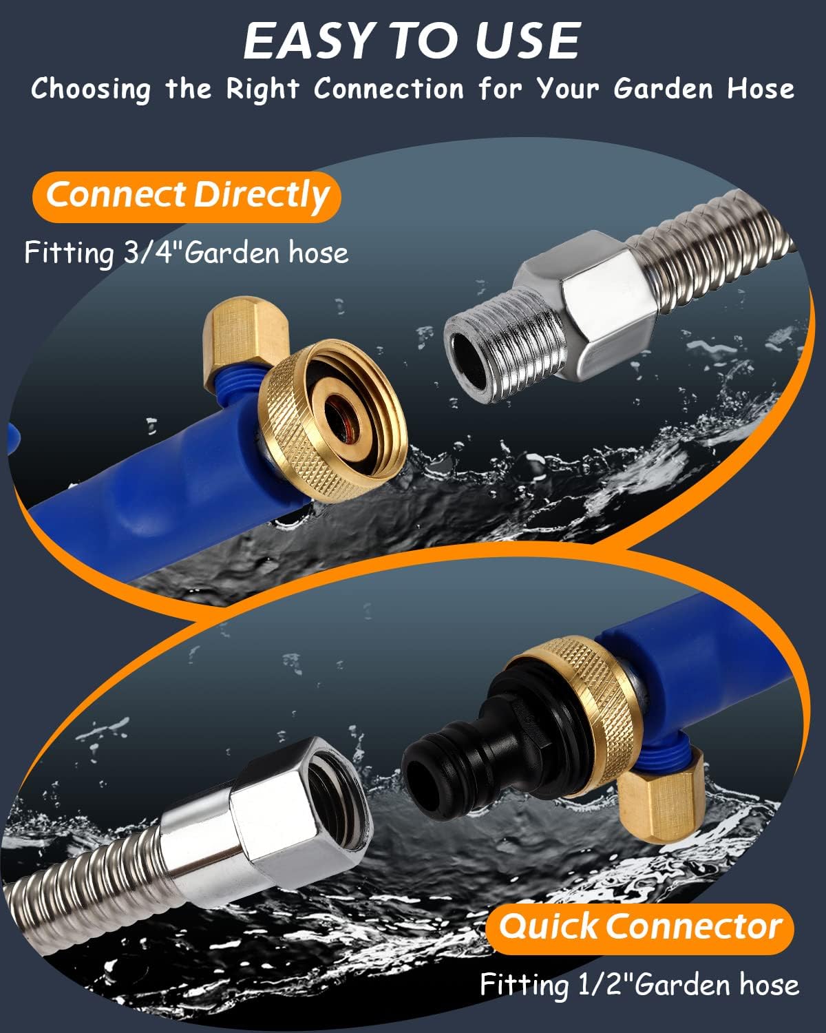 Effortless High-Pressure Nozzle for Garden Hoses
