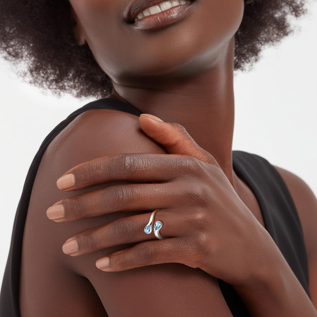 Elegant Personalized Birthstone Ring with Adjustable Fit