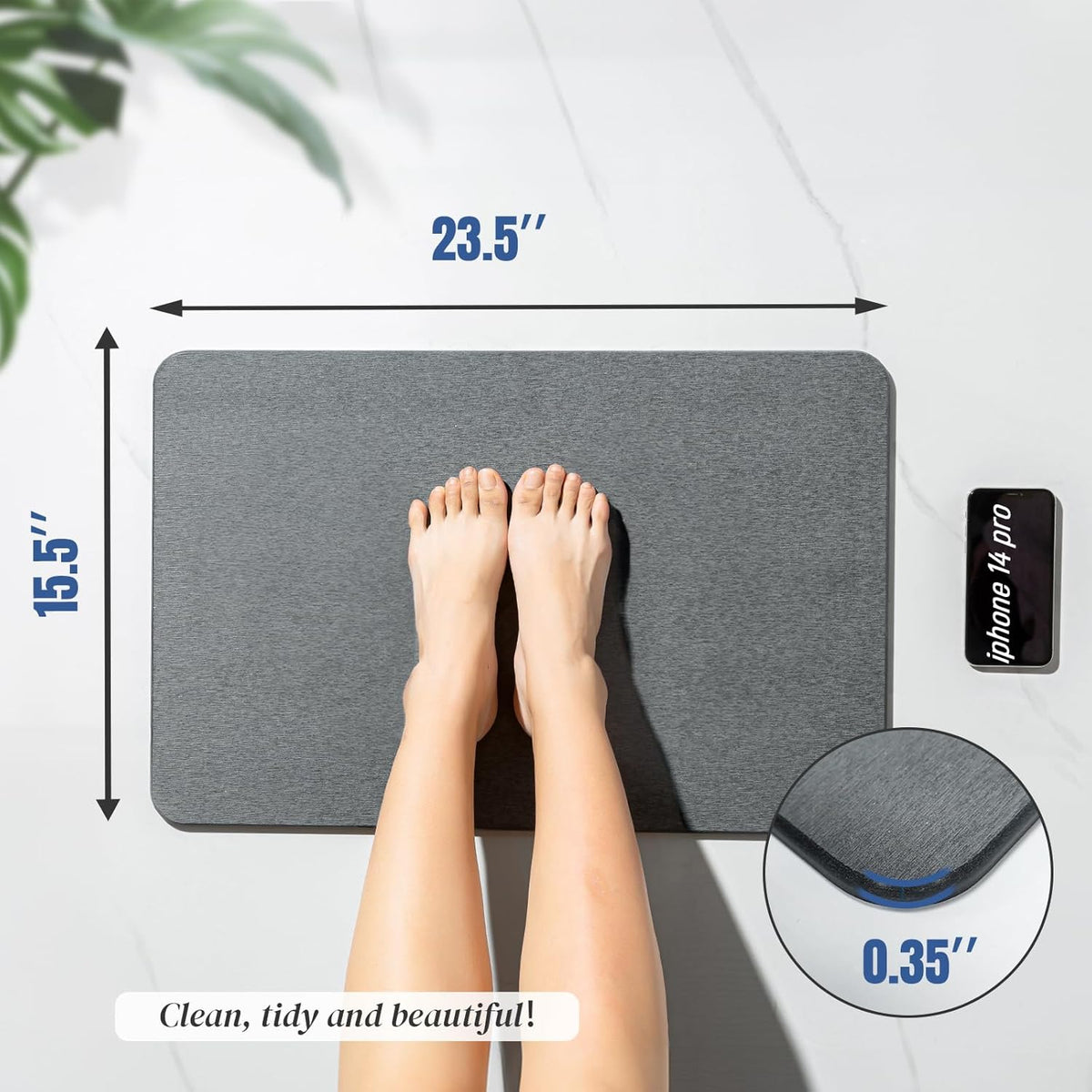 Natural Stone Shower Mat