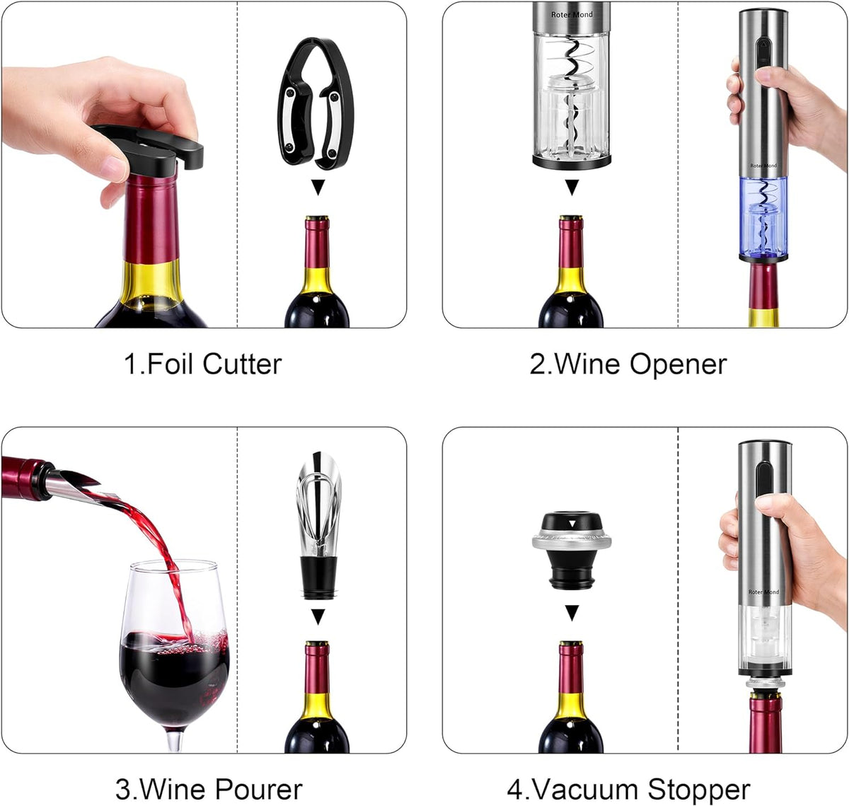 Smart Electric Wine Opener - Effortless Uncorking