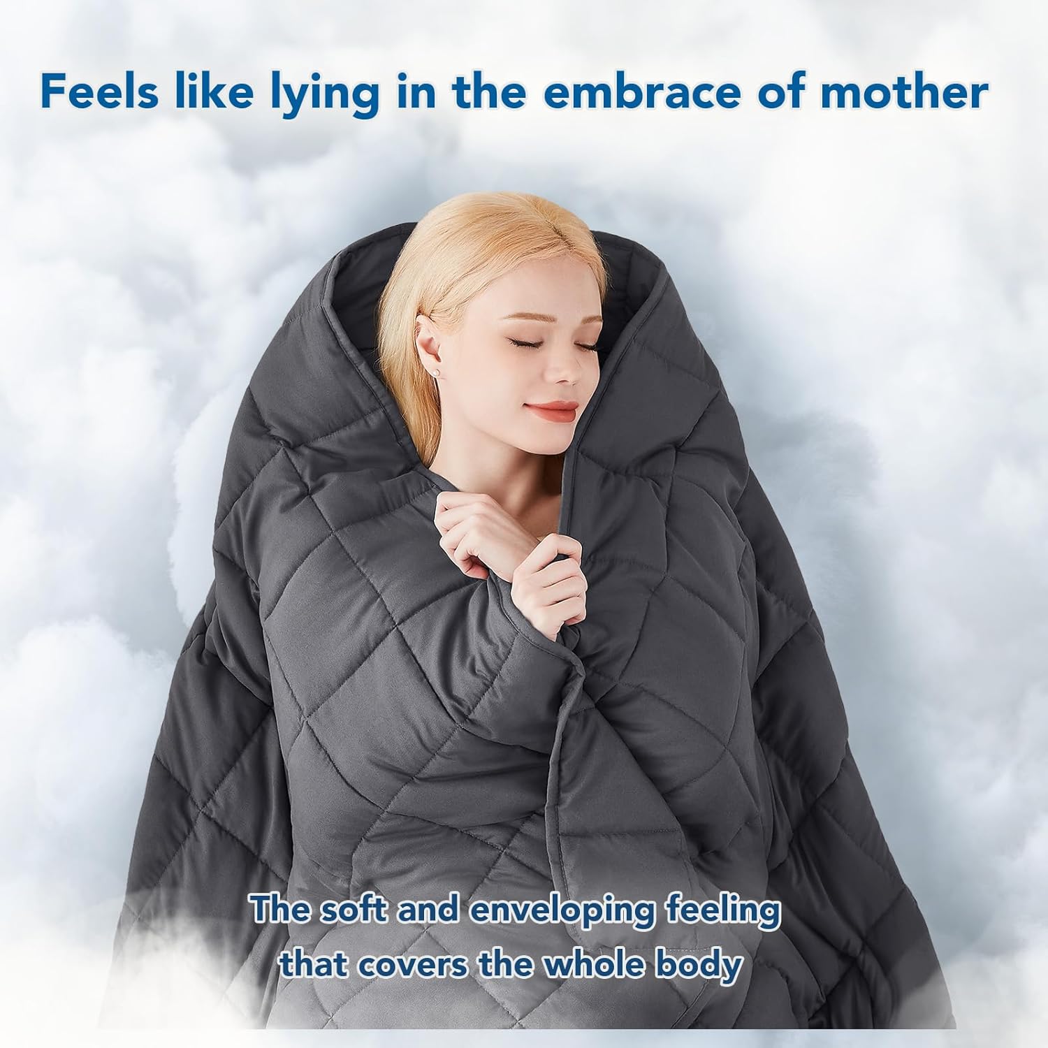 Cooling Microfiber Weighted Blanket for Year-Round Comfort and Relaxation