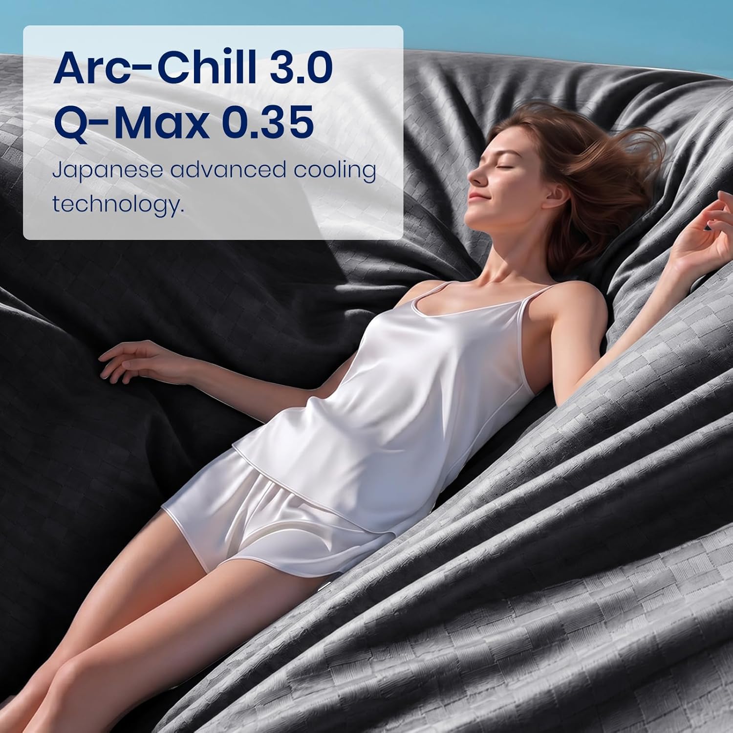 Cooling Blanket with Arc-Chill Fabric Technology for Hot Sleepers - Soft & Lightweight