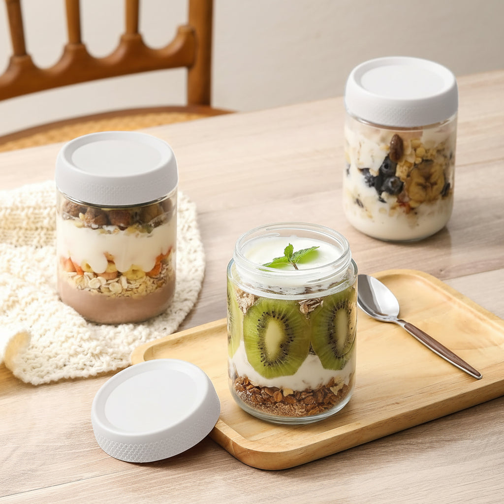 Space-Saving Glass Storage Containers with Secure Lids