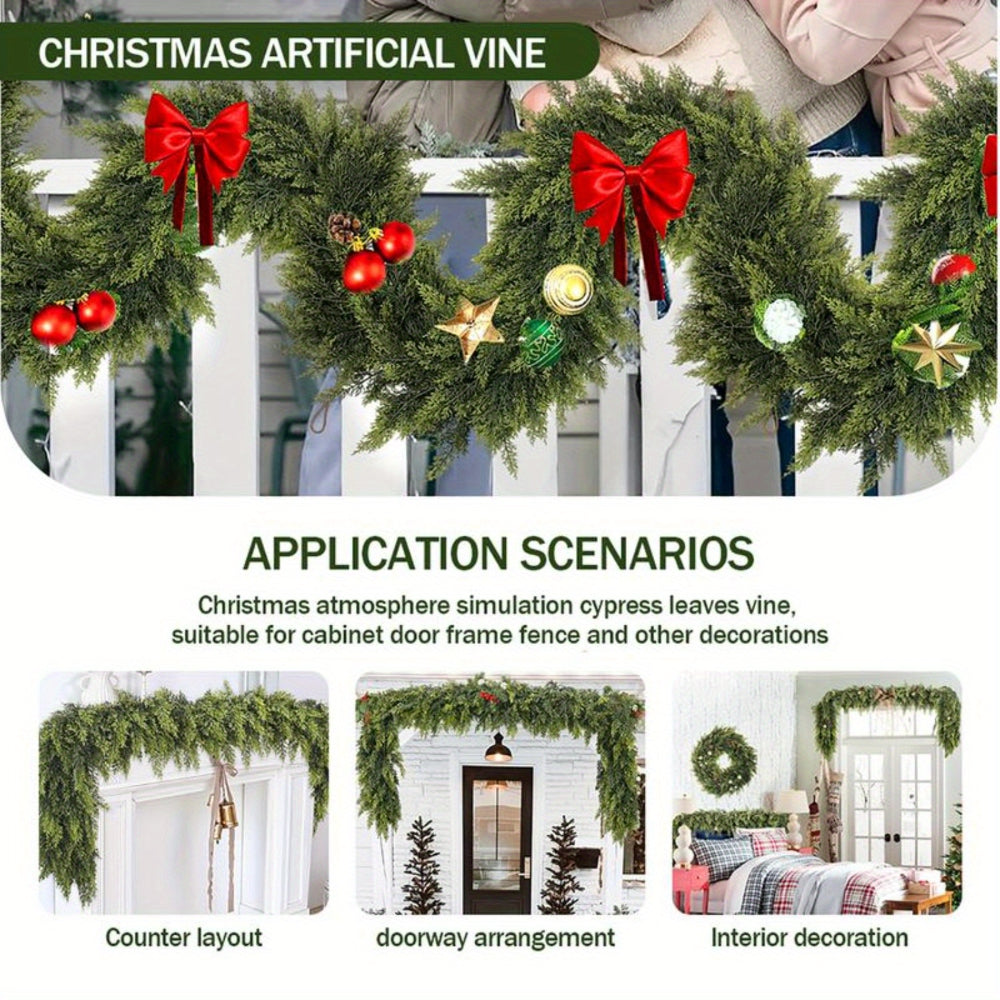 Elegant Holiday Garland with Faux Greenery for Versatile Decor