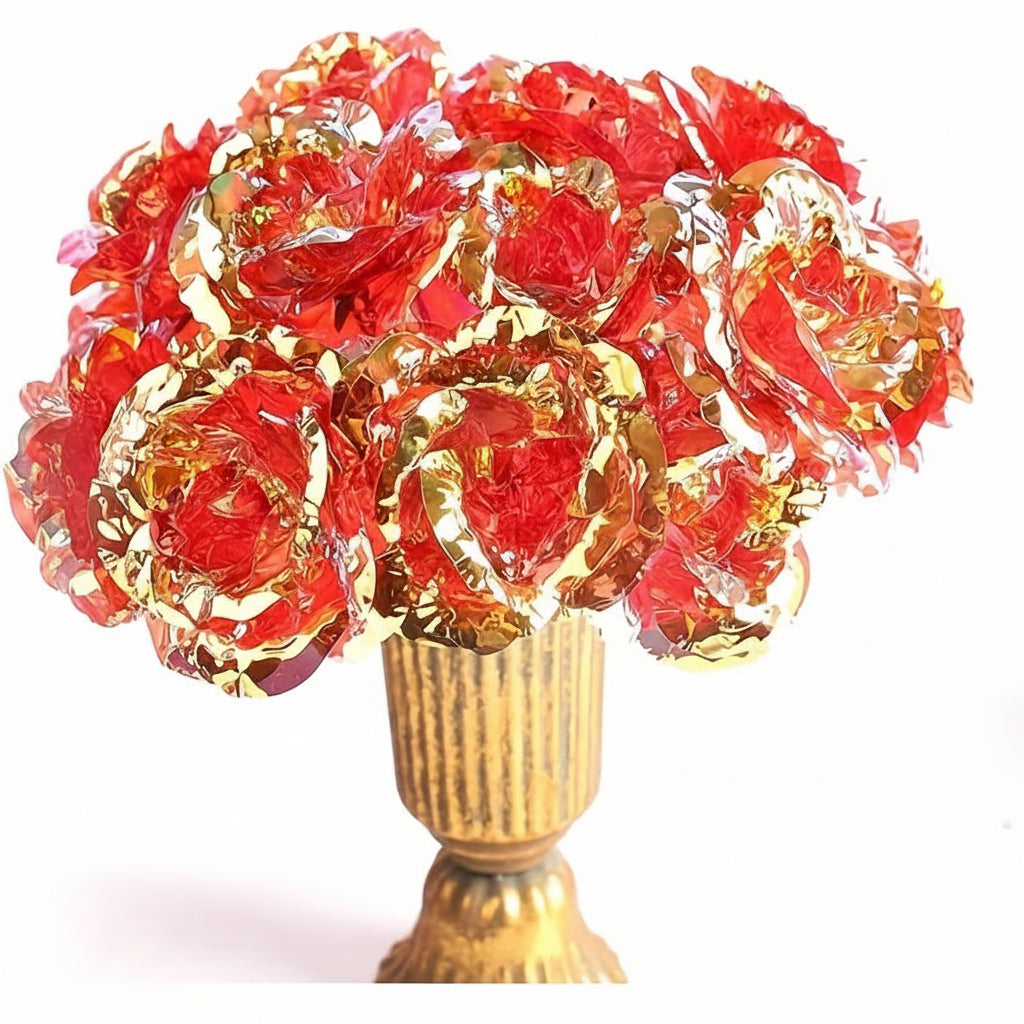 Vibrant Faux Rose Arrangement for Mother’s Day and Home Decor