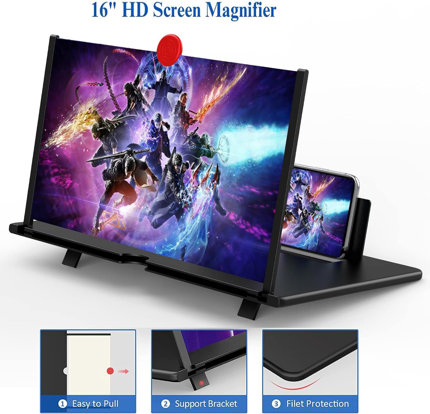 14-Inch Smartphone Screen Enlarger for Gaming, Movies, and Videos