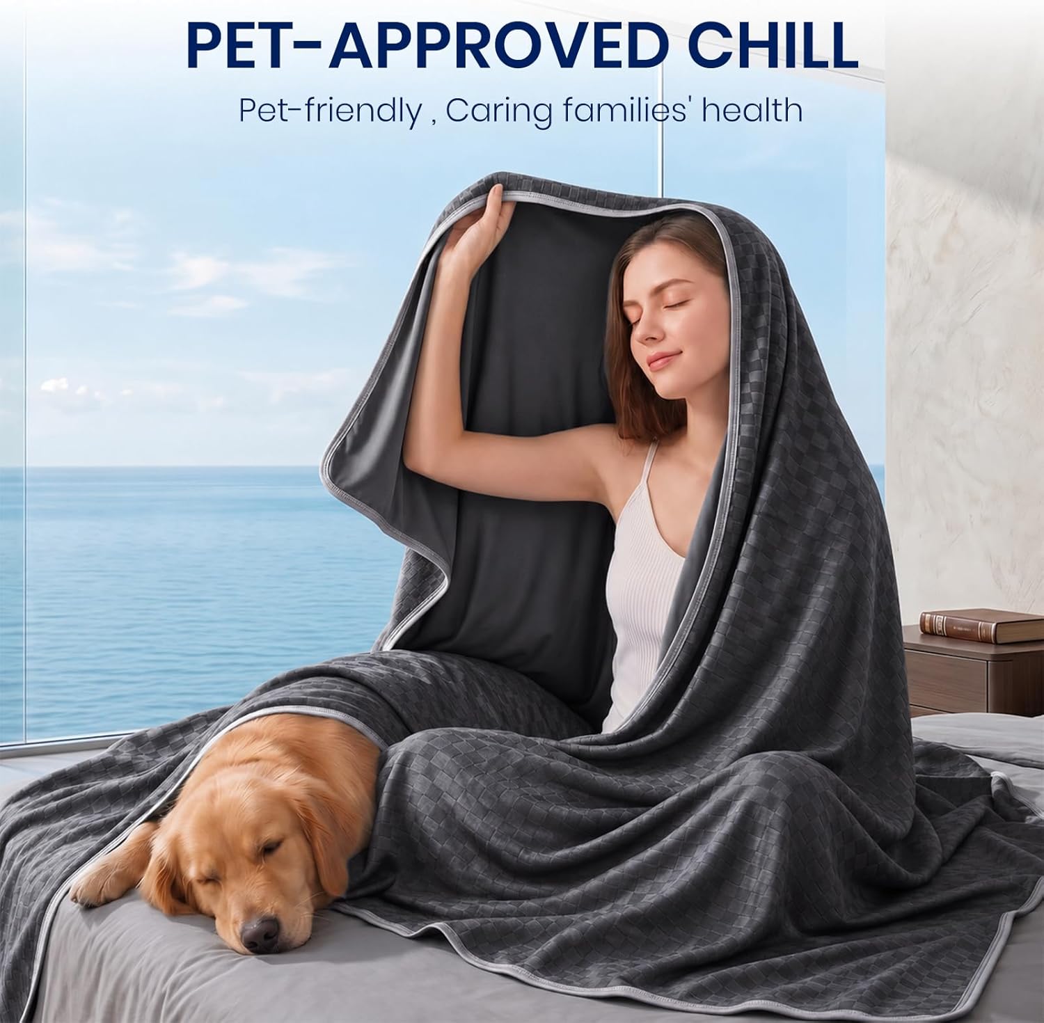 Cooling Blanket with Arc-Chill Fabric Technology for Hot Sleepers - Soft & Lightweight