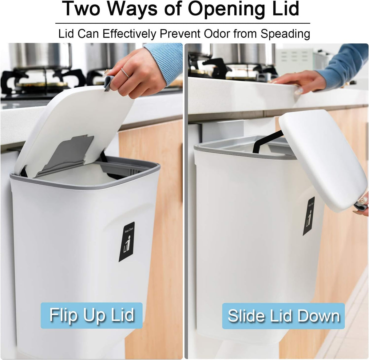 Compact 2.4-Gallon Kitchen Compost Container for Easy Disposal