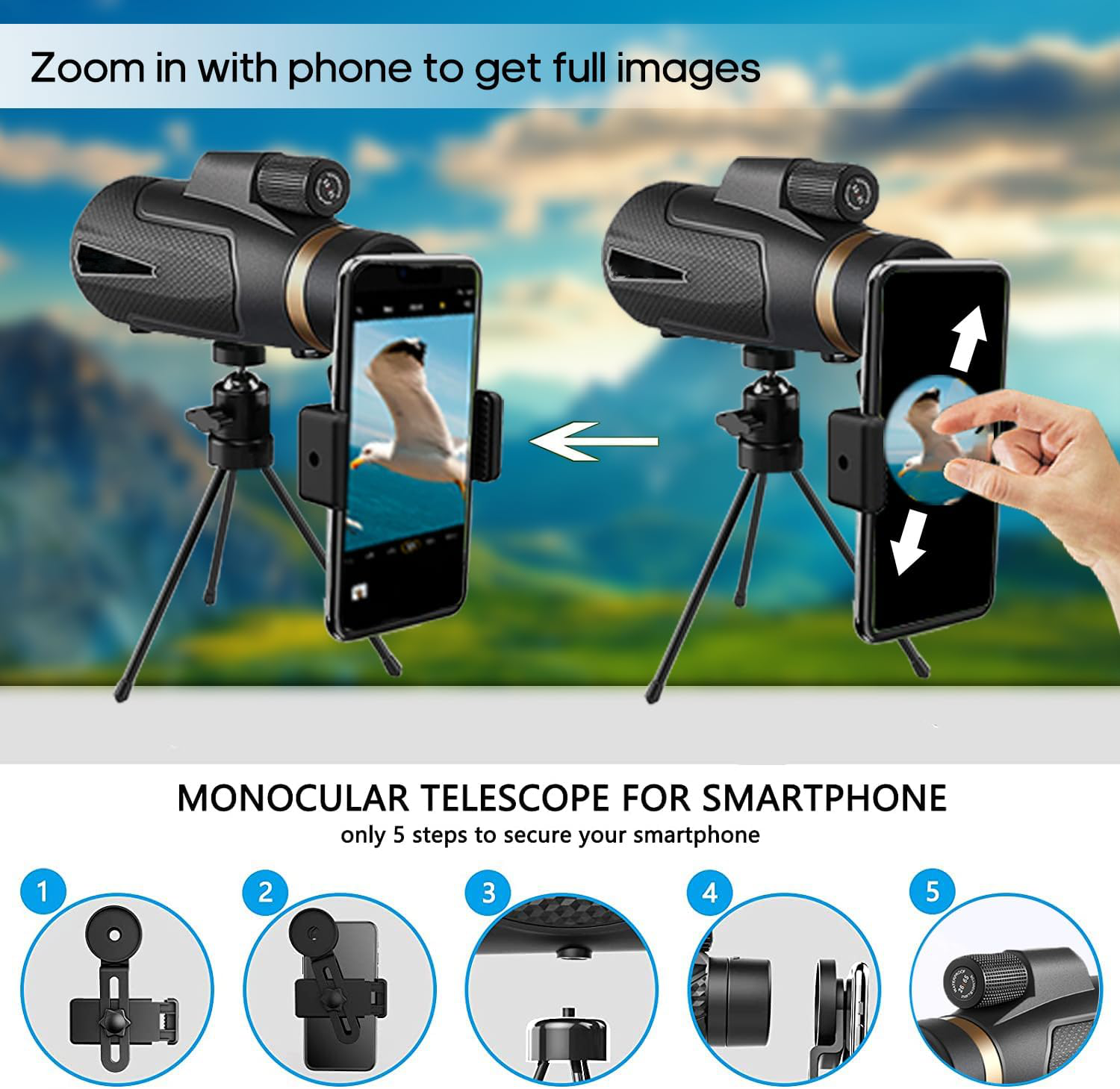 Compact High-Power Telescope for Outdoor Adventures