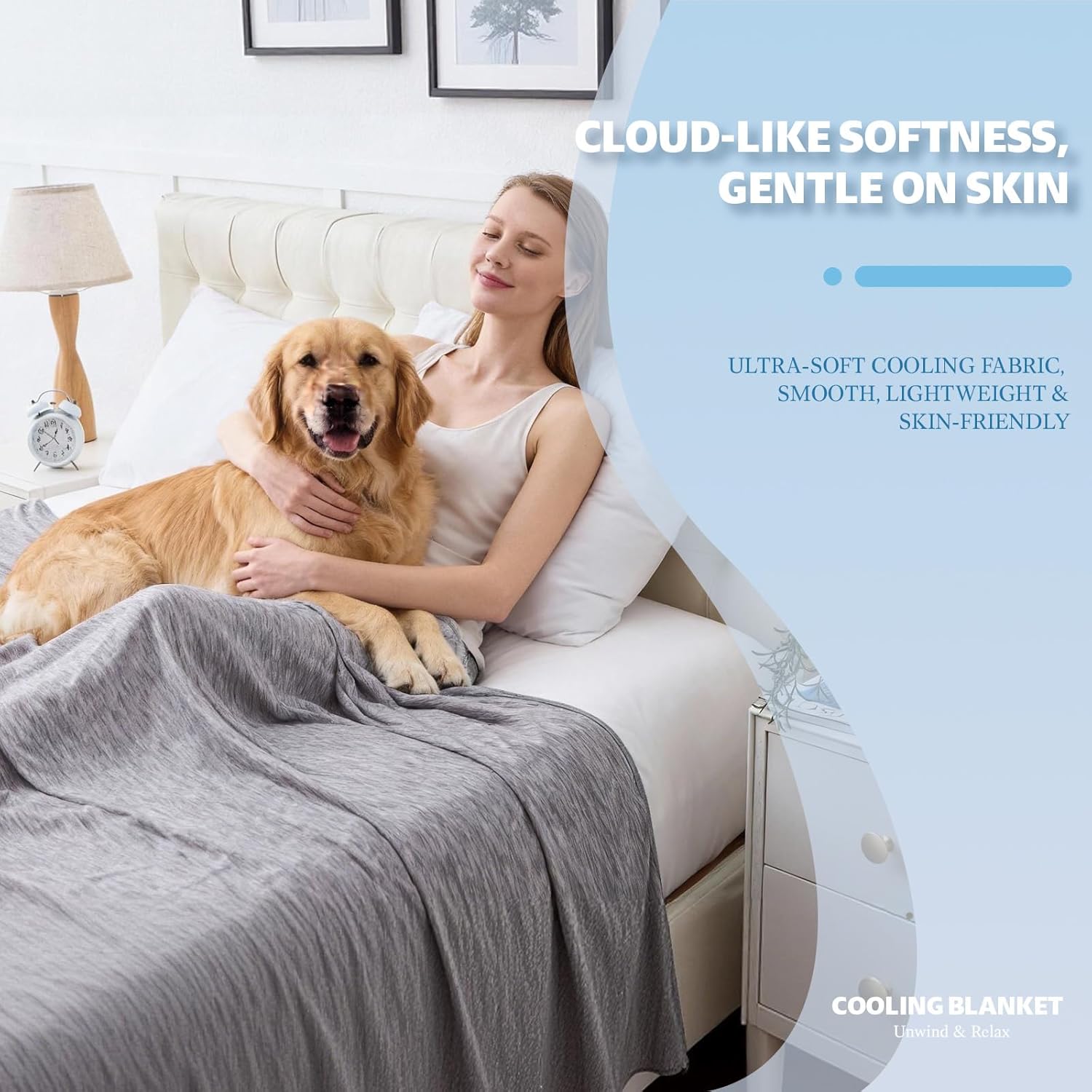 Lightweight Cooling Blanket – Breathable Soft Fabric for Warm Sleepers