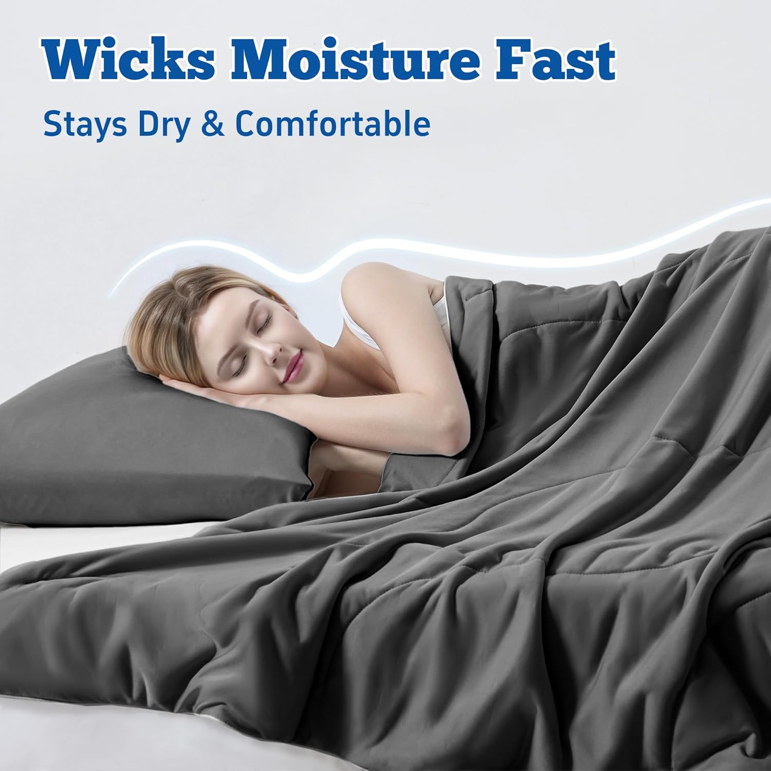 Lightweight Cooling Blanket Set with Pillowcases | Moisture-Wicking Fabric