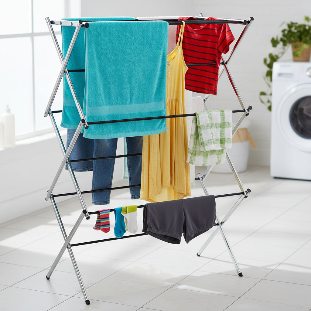 Compact Clothes Drying Rack - Space-Saving Design