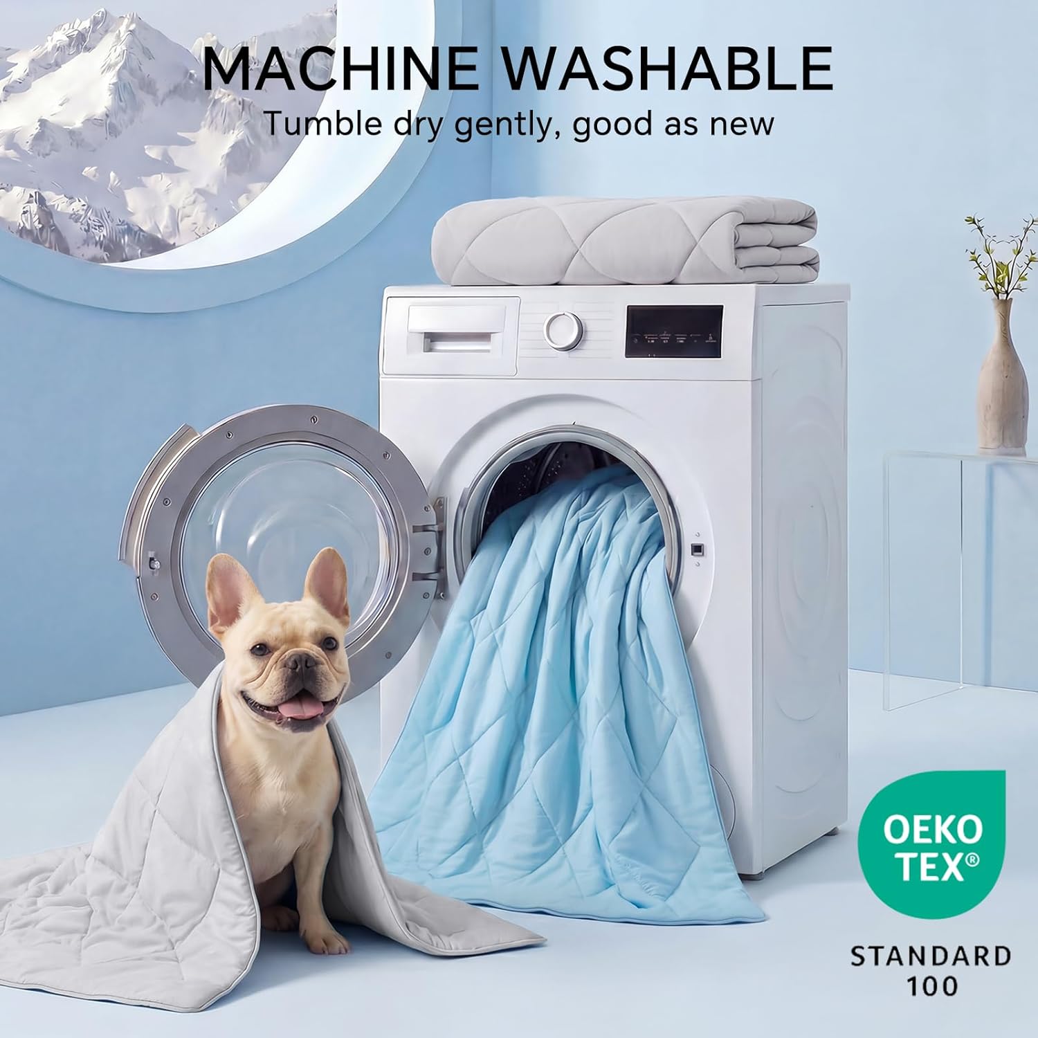 Cooling Blanket for Small & Medium Dogs | Washable Comfort Mat