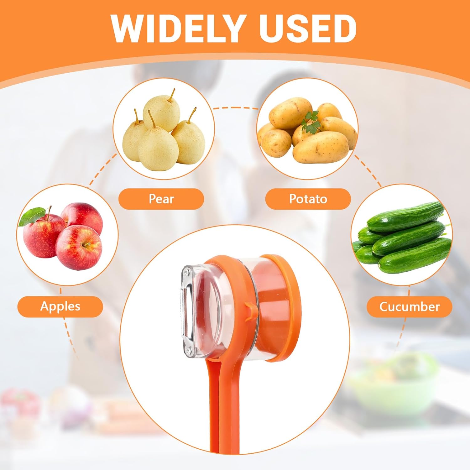 Effortless Fruit and Vegetable Peeler with Dual Blades