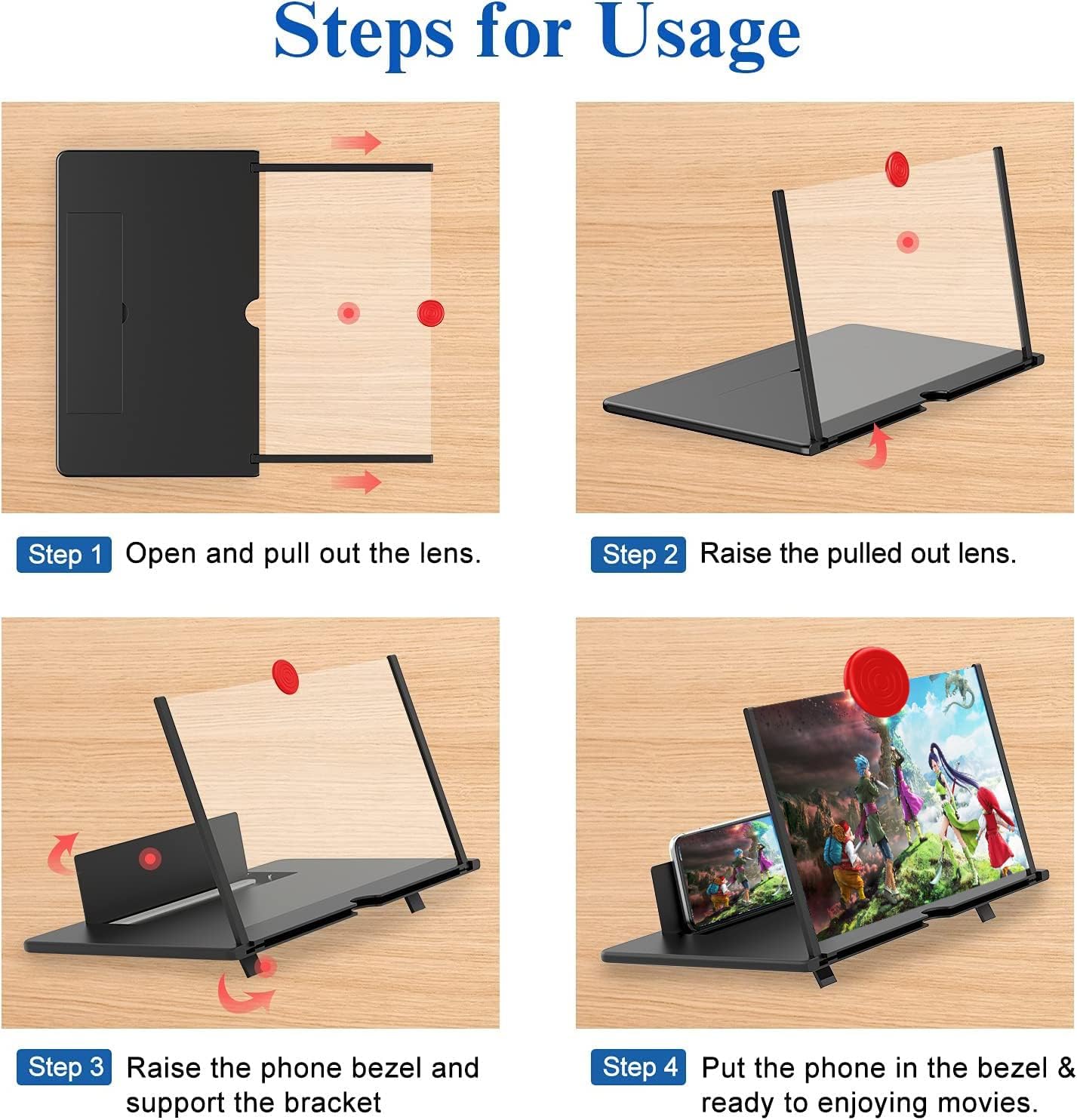 14-Inch Smartphone Screen Enlarger for Gaming, Movies, and Videos