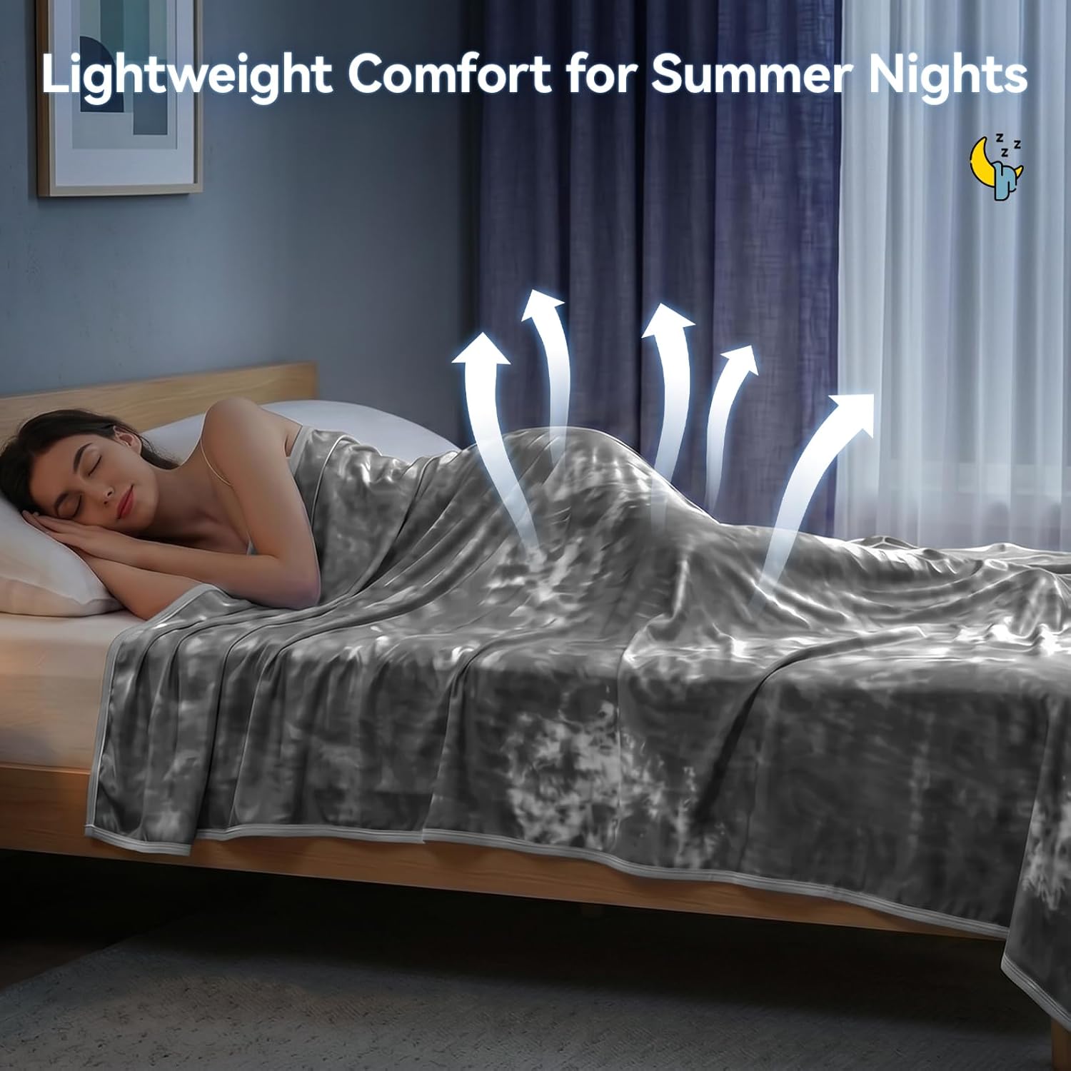 Cooling Throw Blanket for Hot Sleepers – Lightweight Summer Comfort