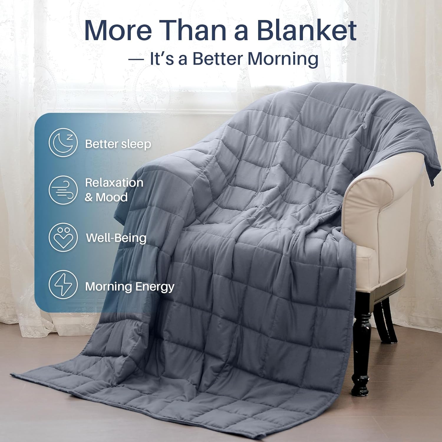 Cooling Weighted Blanket for Adults | Breathable All-Season Comfort