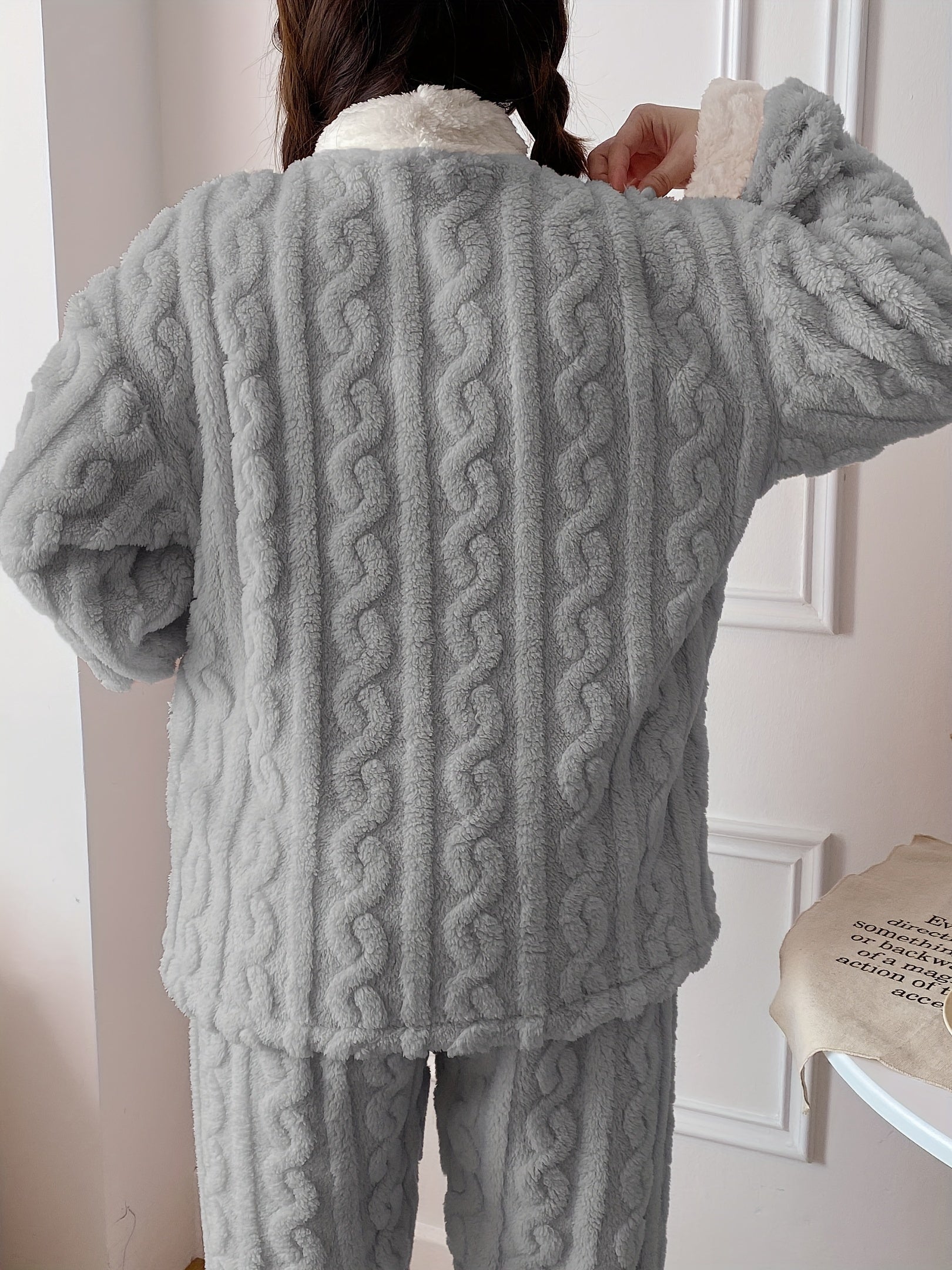 Women's Fleece Pajama Set | Long Sleeve | Winter Warmth | Polyester