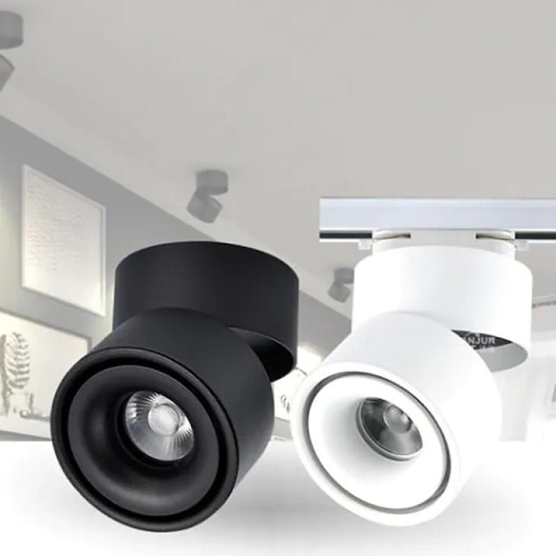 Modern Swivel Ceiling Spotlight in Black and White – LED Design