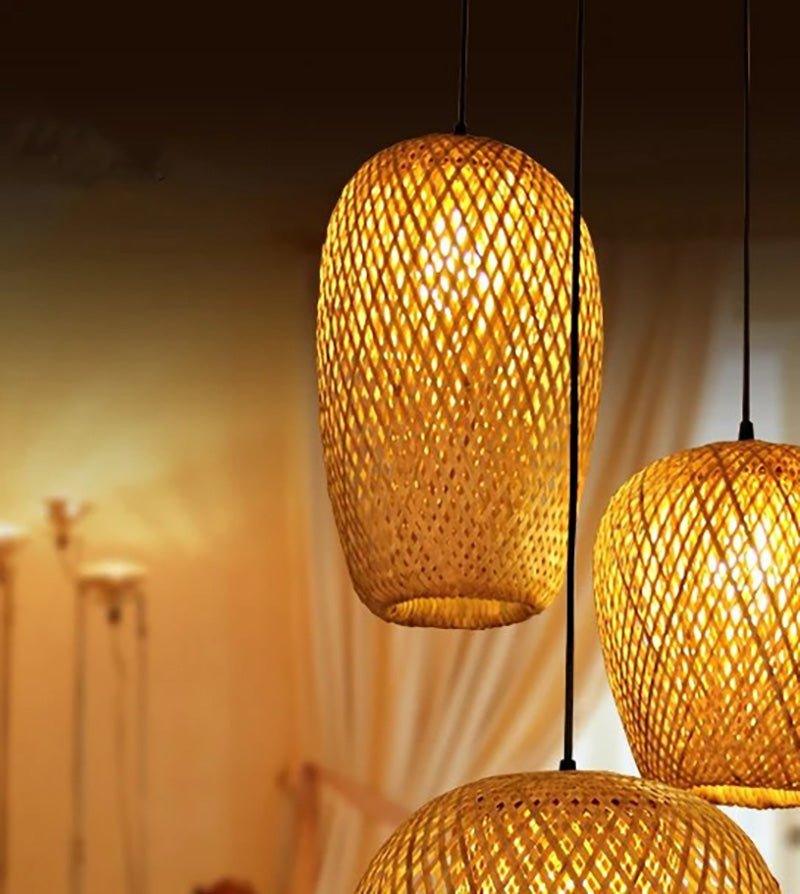 Lumiara — Handmade Bamboo Pendant Light with Retro Style