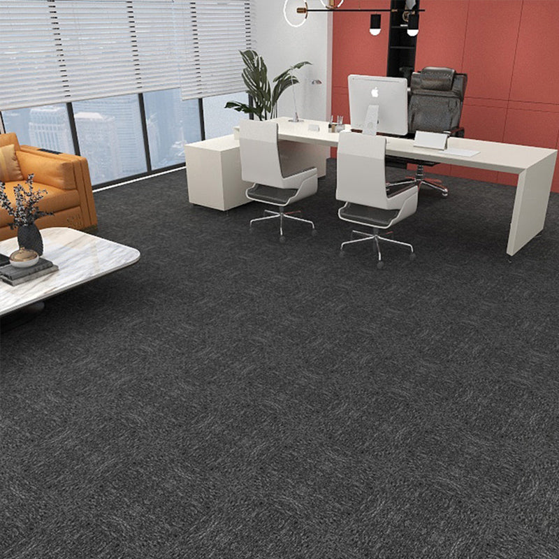 Modern Carpet Tiles Self Adhesive Multi Level Loop Stain Resistant Carpet Tile Gray Blue 40-Piece Set Clearhalo 'Carpet Tiles & Carpet Squares' 'carpet_tiles_carpet_squares' 'Flooring 'Home Improvement' 'home_improvement' 'home_improvement_carpet_tiles_carpet_squares' Walls and Ceiling' 7370583