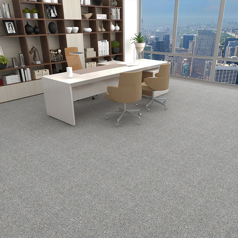 Modern Carpet Tiles Self Adhesive Multi Level Loop Stain Resistant Carpet Tile Cream Gray 40-Piece Set Clearhalo 'Carpet Tiles & Carpet Squares' 'carpet_tiles_carpet_squares' 'Flooring 'Home Improvement' 'home_improvement' 'home_improvement_carpet_tiles_carpet_squares' Walls and Ceiling' 7370581