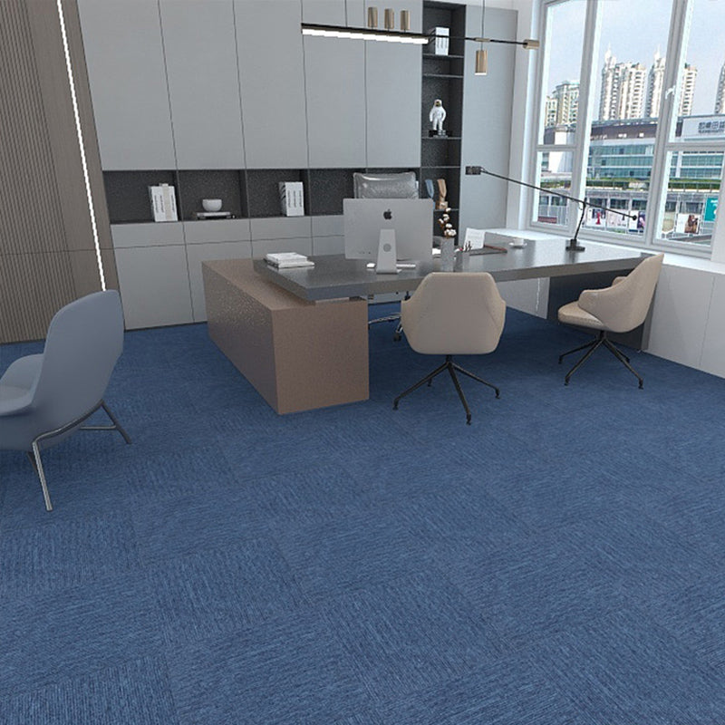 Modern Carpet Tiles Self Adhesive Multi Level Loop Stain Resistant Carpet Tile Silver Gray 40-Piece Set Clearhalo 'Carpet Tiles & Carpet Squares' 'carpet_tiles_carpet_squares' 'Flooring 'Home Improvement' 'home_improvement' 'home_improvement_carpet_tiles_carpet_squares' Walls and Ceiling' 7370572