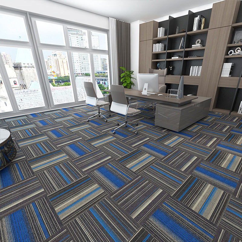 Modern Carpet Tiles Self Adhesive Multi Level Loop Stain Resistant Carpet Tile Grey 40-Piece Set Clearhalo 'Carpet Tiles & Carpet Squares' 'carpet_tiles_carpet_squares' 'Flooring 'Home Improvement' 'home_improvement' 'home_improvement_carpet_tiles_carpet_squares' Walls and Ceiling' 7370554