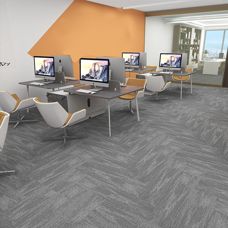 Modern Carpet Tiles Self Adhesive Multi Level Loop Stain Resistant Carpet Tile Matte Gray 40-Piece Set Clearhalo 'Carpet Tiles & Carpet Squares' 'carpet_tiles_carpet_squares' 'Flooring 'Home Improvement' 'home_improvement' 'home_improvement_carpet_tiles_carpet_squares' Walls and Ceiling' 7370588