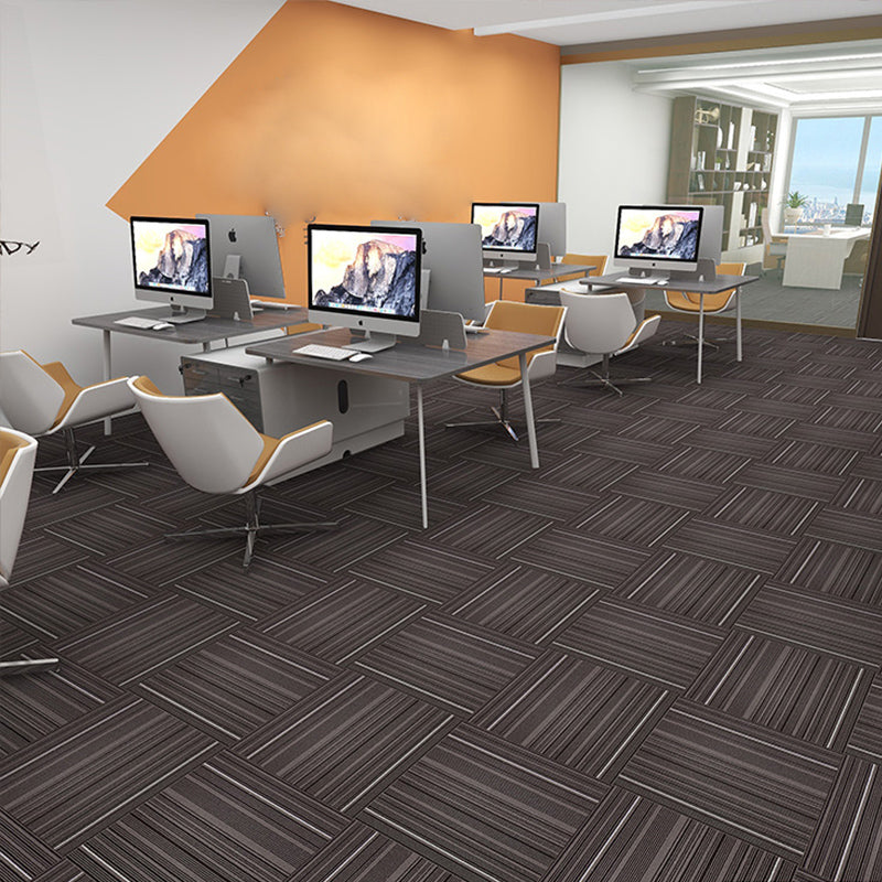 Modern Carpet Tiles Self Adhesive Multi Level Loop Stain Resistant Carpet Tile Brown 40-Piece Set Clearhalo 'Carpet Tiles & Carpet Squares' 'carpet_tiles_carpet_squares' 'Flooring 'Home Improvement' 'home_improvement' 'home_improvement_carpet_tiles_carpet_squares' Walls and Ceiling' 7370589