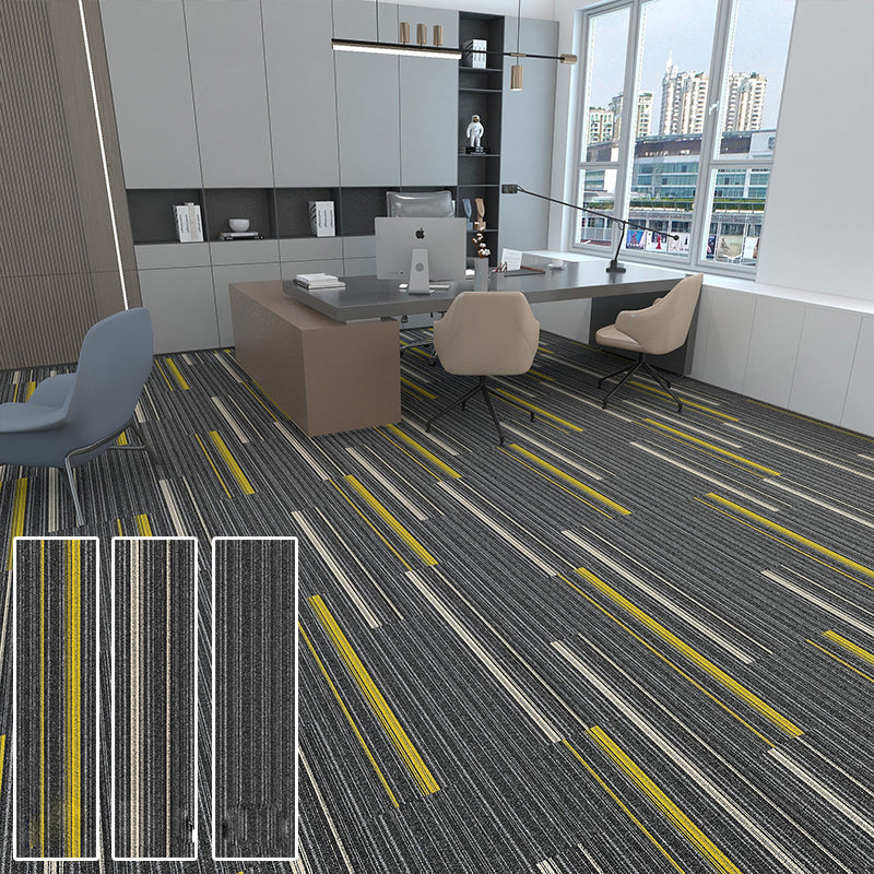 Modern Carpet Tiles Self Adhesive Multi Level Loop Stain Resistant Carpet Tile Gray-Red 40-Piece Set Clearhalo 'Carpet Tiles & Carpet Squares' 'carpet_tiles_carpet_squares' 'Flooring 'Home Improvement' 'home_improvement' 'home_improvement_carpet_tiles_carpet_squares' Walls and Ceiling' 7370576